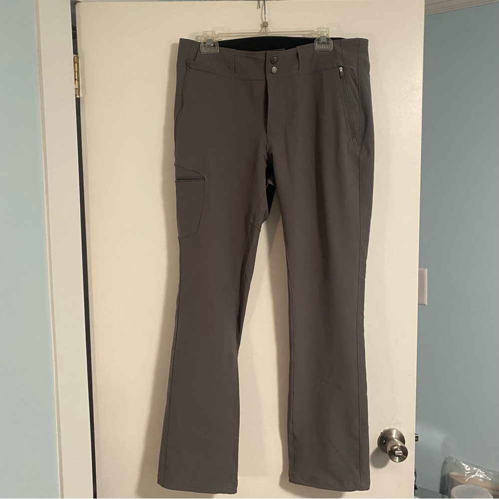 Columbia Womens Pants 12 Gray Water Repellency Hiking Outdoor Workout Active